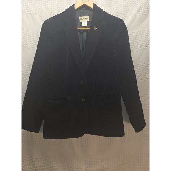 oh bach's Jackets & Blazers - Oh Bach's vintage black velvet blazer Womens Size 10 Lapel Charm